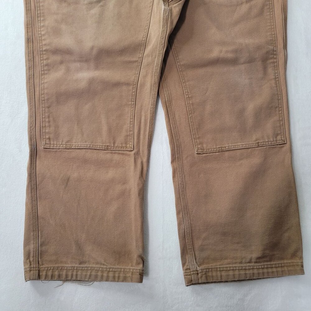 Duluth Trading Co Canvas Utility Double Knee Men's Brown Work Pants 44x30 - Picture 14 of 15